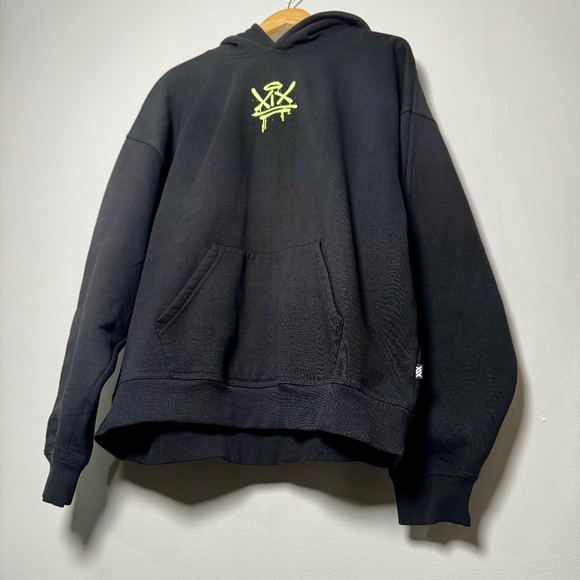 SDMN Black Graphic Cotton Blend Hoodie Sz XXL - Picture 1 of 5